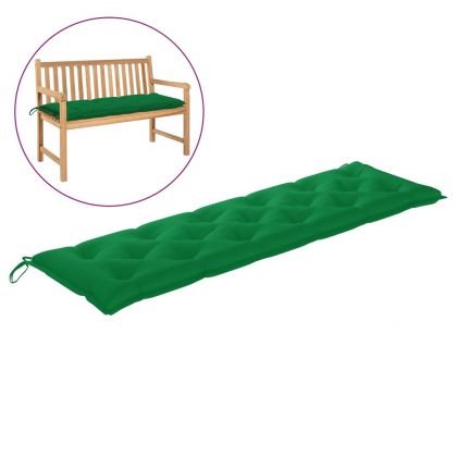 Възглавница за градинска пейка зелена 180x50x7 см оксфорд плат