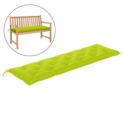 Възглавница за пейка яркозелена 180x50x7 см оксфорд плат