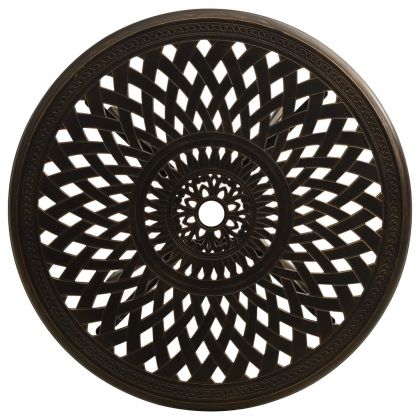 Градинска маса, бронз, 78x78x72 см, лят алуминий