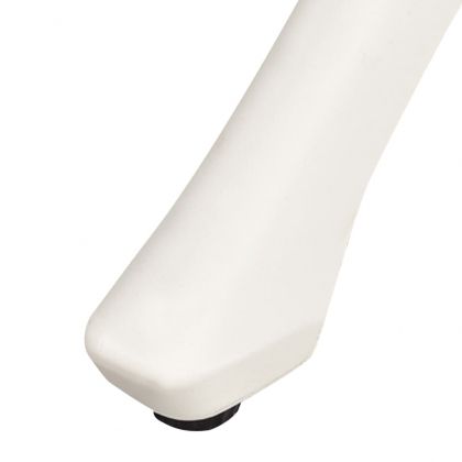 Градинска маса, бяла, 90x90x73 см, лят алуминий