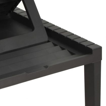 Шезлонг с шалте, пластмаса, антрацит