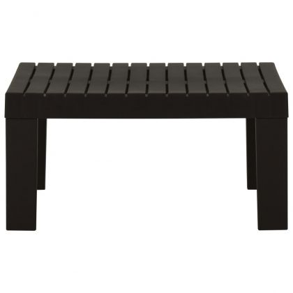 Градинска лаундж маса, пластмаса, сива