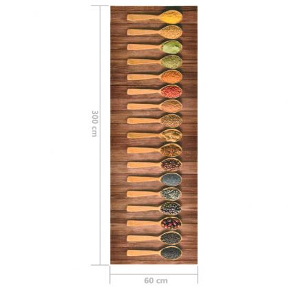 Кухненско килимче, перимо, лъжици, 60x300 см