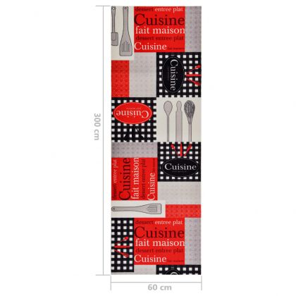 Кухненско килимче, перимо, надпис "Cuisine", 60x300 см