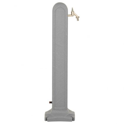 Градински резервоар с кран, светлосив, имитация на камък