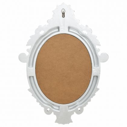 Стенно огледало, стил замък, 56x76 см, сребристо