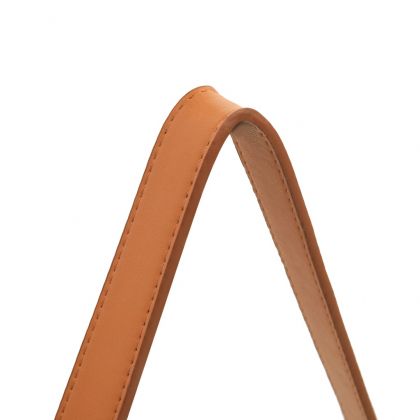 Стенно огледало с каишка, 40 см, сребристо