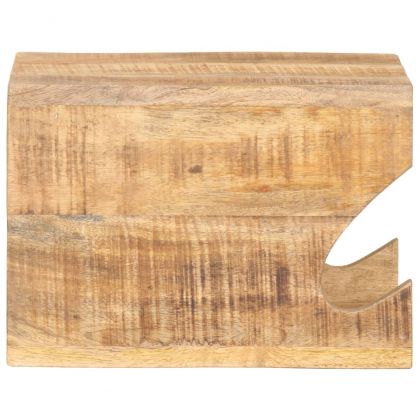 Стенна стойка за колело, 35x25x25 см, грубо мангово дърво масив