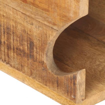 Стенна стойка за колело, 35x25x25 см, грубо мангово дърво масив