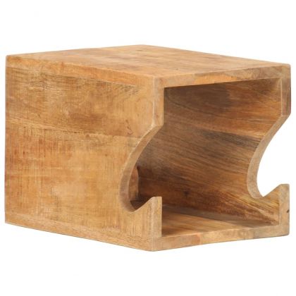 Стенна стойка за колело, 35x25x25 см, грубо мангово дърво масив