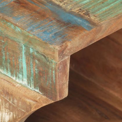 Стенна стойка за велосипед 35x25x25 см регенерирано дърво масив