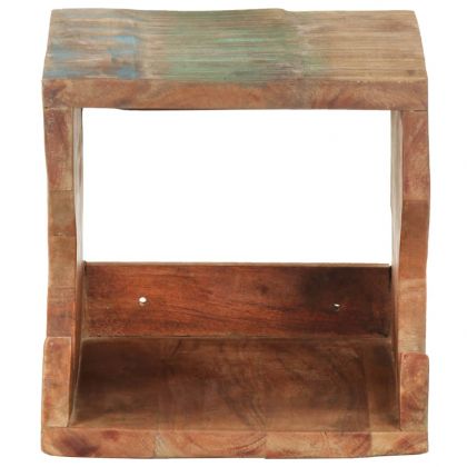 Стенна стойка за велосипед 35x25x25 см регенерирано дърво масив