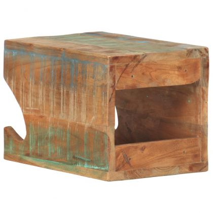 Стенна стойка за велосипед 35x25x25 см регенерирано дърво масив