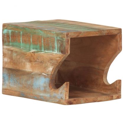 Стенна стойка за велосипед 35x25x25 см регенерирано дърво масив