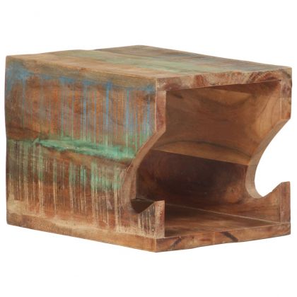 Стенна стойка за велосипед 35x25x25 см регенерирано дърво масив