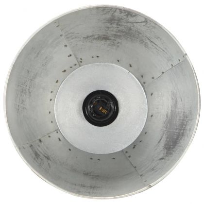 Подови лампи, 3 бр, сребристи, E27, мангово дърво масив