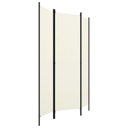 Параван за стая, 3 панела, бял, 150x180 см