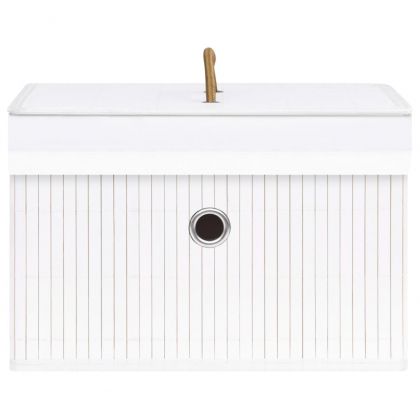 Бамбукови кутии за съхранение 4 бр бели