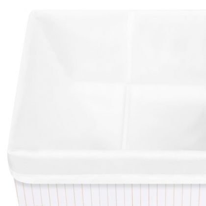 Бамбукови кутии за съхранение 4 бр бели