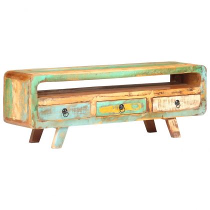 ТВ шкаф, 117x30x41 cм, регенерирано дърво масив