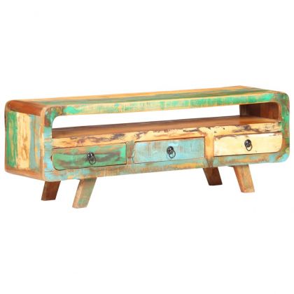 ТВ шкаф, 117x30x41 cм, регенерирано дърво масив