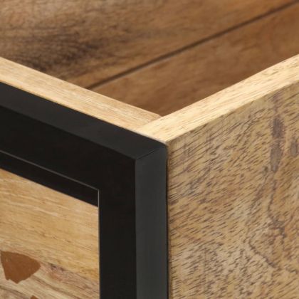 Плантер, 90x20x68 см, грубо мангово дърво