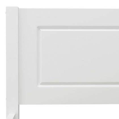 Рамка за легло, борова дървесина масив, бяла, 160x200 cм