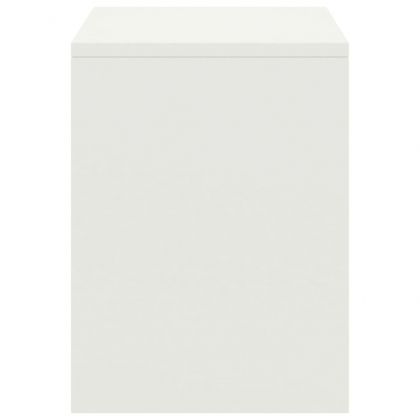 Нощно шкафче, бяло, 35x30x40 см, бор масив