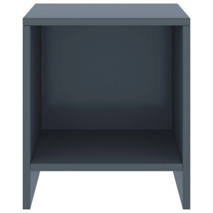 Нощни шкафчета, 2 бр, светлосиви, 35x30x40 см, бор масив