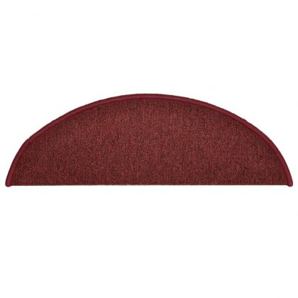 Изтривалки за стълби, 15 бр., 56x17x3 см, бордо, полукръгли