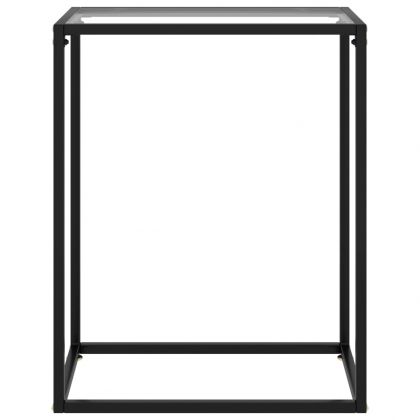 Конзолна маса, прозрачна, 60x35x75 cм, закалено стъкло