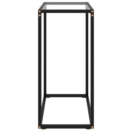 Конзолна маса, прозрачна, 60x35x75 cм, закалено стъкло