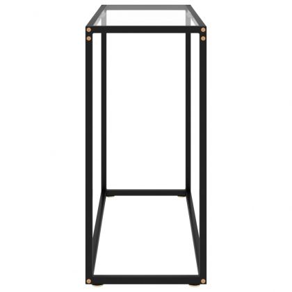 Конзолна маса, прозрачна, 80x35x75 cм, закалено стъкло