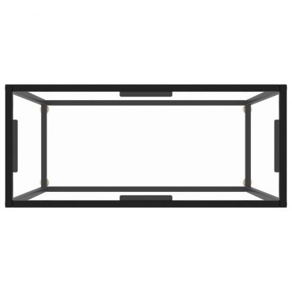 Конзолна маса, прозрачна, 80x35x75 cм, закалено стъкло