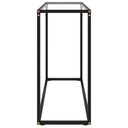 Конзолна маса, прозрачна, 100x35x75 cм, закалено стъкло