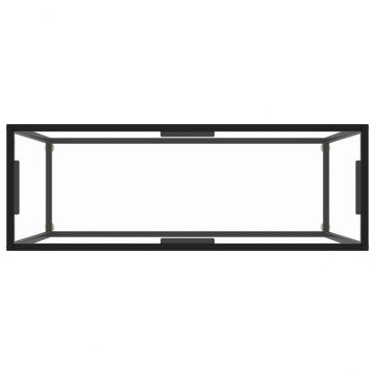 Конзолна маса, прозрачна, 100x35x75 cм, закалено стъкло