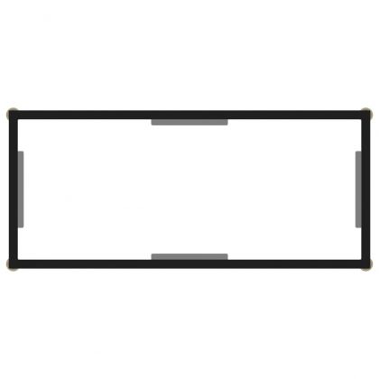 Конзолна маса, прозрачна, 80x35x75 cм, закалено стъкло