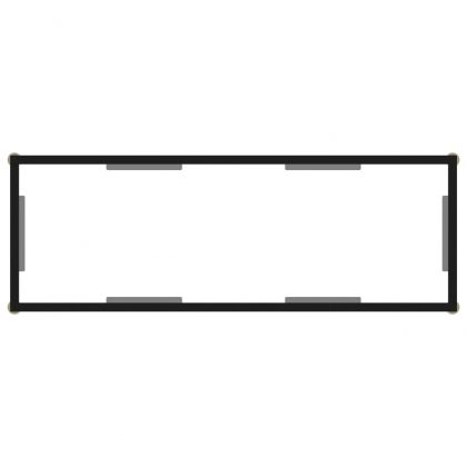 Конзолна маса, прозрачна, 100x35x75 cм, закалено стъкло