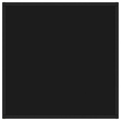 Кафе маса, черна, с черно стъкло, 60x60x35 см