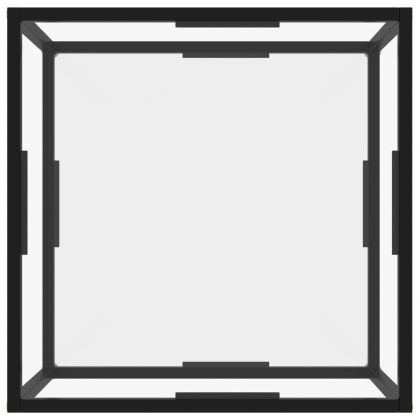 Кафе маса, прозрачна, 60x60x35 cм, закалено стъкло