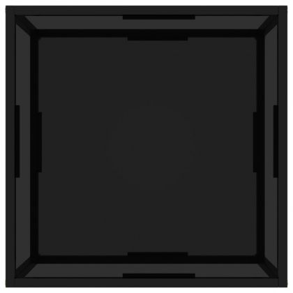 Кафе маса, черна, 60x60x35 см, закалено стъкло