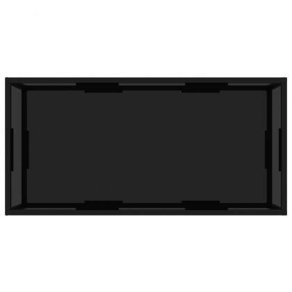 Кафе маса, черна, 100x50x35 см, закалено стъкло