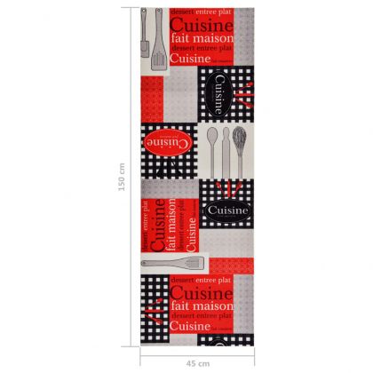 Кухненско килимче, перимо, надпис Cuisine, 45x150 см