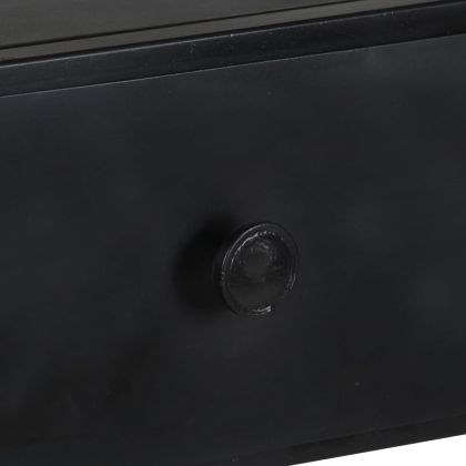 Шкаф за книги, 90x35x180 см, грубо мангово дърво и желязо