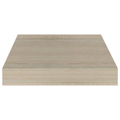 Окачени стенни рафтове, 4 бр, дъб, 23x23,5x3,8 см, МДФ