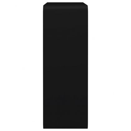 Стенни кубични рафтове, 3 бр, черни, МДФ