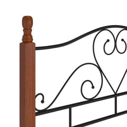 Рамка за легло, черна, метал, 120x200 cм