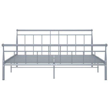 Рамка за легло, сива, метал, 180x200 см