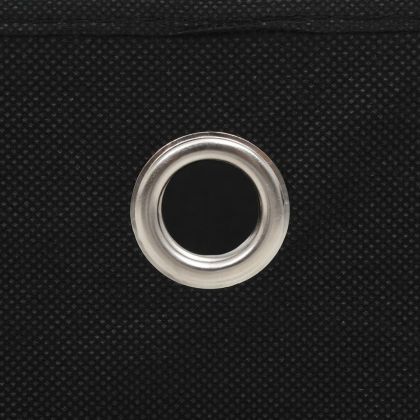 Кутии за съхранение, 4 бр, нетъкан текстил, 28x28x28 см, черни