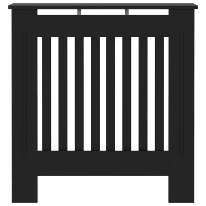 МДФ параван за радиатор, черен, 78 см